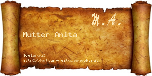 Mutter Anita névjegykártya